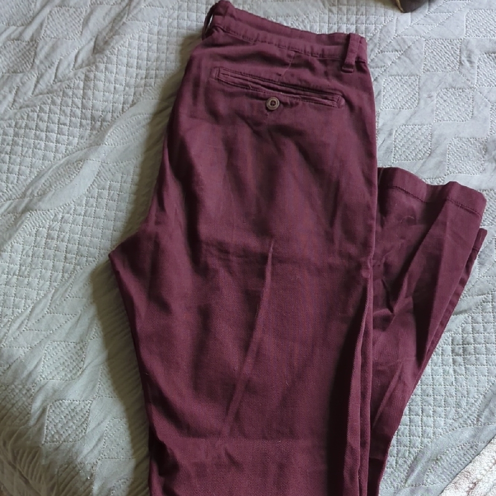 Weatherproof Red Chinos Slim Fit Casual Wear